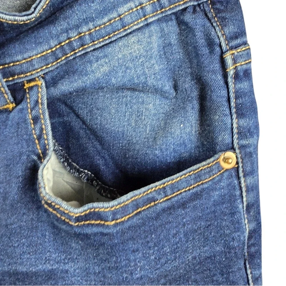 California Vintage Womens Distressed Skinny Jeans  Wash Blue Size 34‎ Distressed